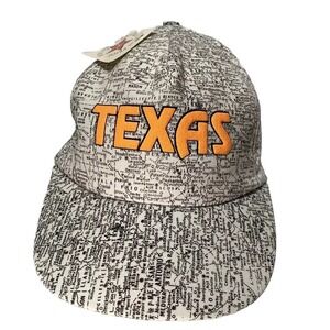 Texas Map Roads Streets AOP Hat SnapBack Cap Brand New Orange Puff Print